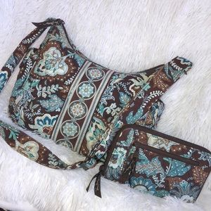VERA BRADLEY Java Blue Purse with Matching Wallet